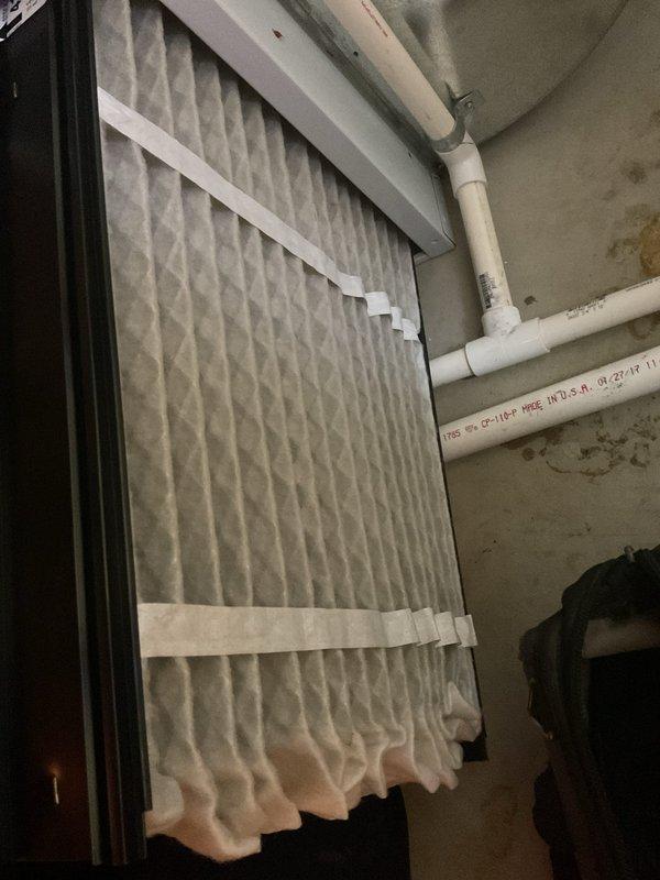 Completed MVP cooling maintenance on residential HVAC system. Performed comprehensive inspection of outdoor condensing unit, verified all refrigerant lines and electrical connections were secure and properly functioning, and inspected indoor air handler with pleated filter in place. All system components found to be in operational condition with no repairs required at this time.