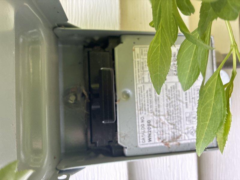 Completed scheduled preventive maintenance on residential air conditioning system. Inspected outdoor condensing unit, verified proper operation of all electrical components at breaker panel, and confirmed system functionality. Unit showed signs of vegetation encroachment which was noted for ongoing monitoring.