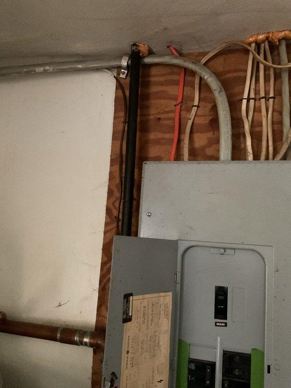 Responded to gas service call for reported gas leak with gas supply shut off at roadside meter. Performed systematic leak detection inspection throughout property, checking all natural gas appliances, connections, and supply lines. Inspected interior gas piping at electrical panel area and exterior meter installation. Documented findings with photos and contacted property owner with results and recommendations for restoring gas service.