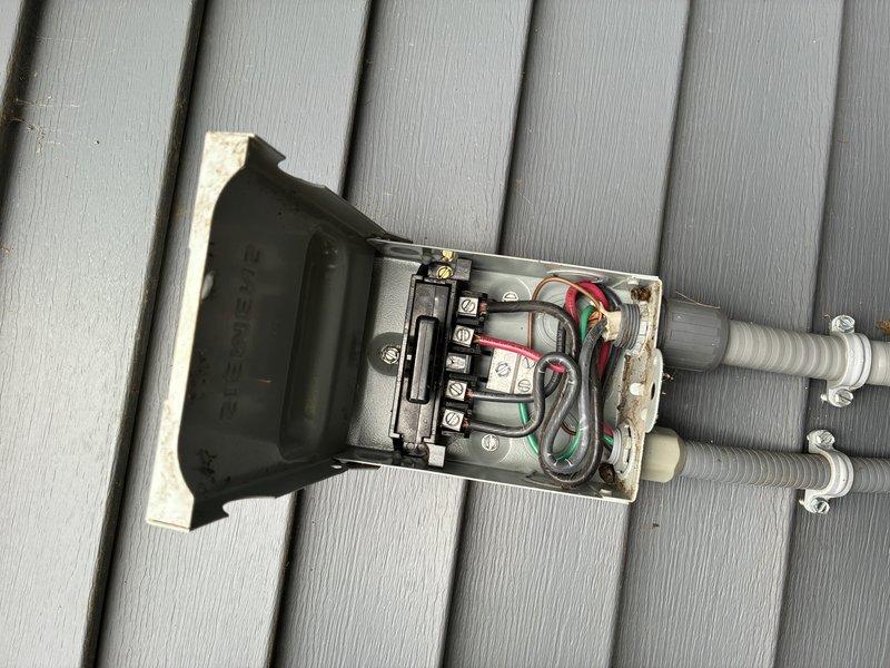 Completed scheduled maintenance on 8-year-old York air conditioning system. Performed comprehensive inspection of outdoor condensing unit, verified proper operation of all electrical connections at junction box, and confirmed system functionality. Unit operating within normal parameters with no issues identified during routine preventative maintenance visit.