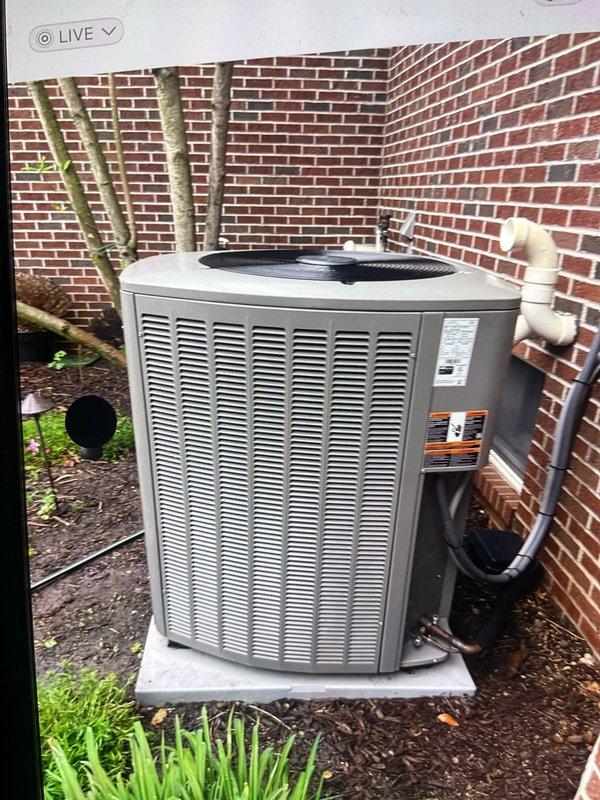 Completed MVP cooling maintenance visit on Lennox outdoor condensing unit. Performed comprehensive system inspection, confirmed all operational parameters within manufacturer specifications, and documented equipment condition with photographic records. Unit operating properly with no deficiencies noted.