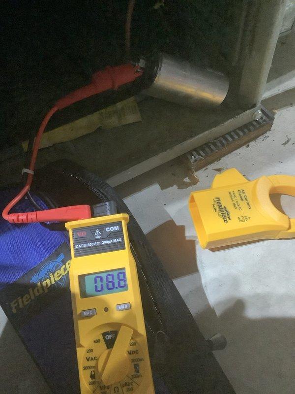 Completed comprehensive AC tune-up on 10-year-old air conditioning system. Performed standard maintenance protocol including electrical testing with digital multimeter, amperage verification with clamp meter, and system diagnostics. Unit operating within normal parameters; all measurements recorded and system cleared for continued operation.
