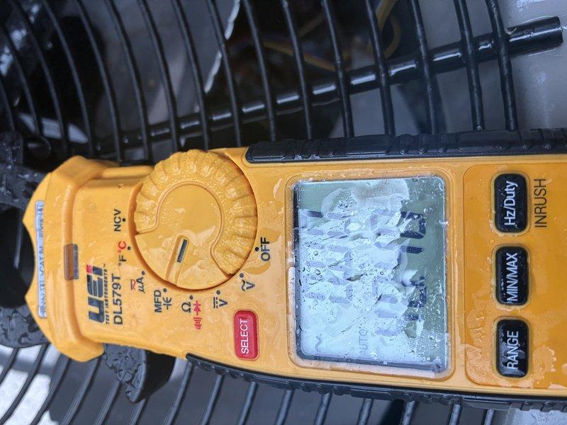 Completed scheduled preventive maintenance on 10-year-old cooling system. Performed electrical diagnostics using clamp meter to verify proper amperage draw and system performance. Unit operating within normal parameters; no issues identified during inspection.