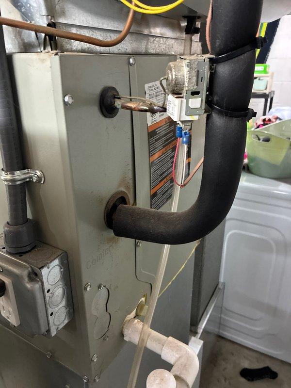 Completed routine cooling maintenance visit on residential HVAC system. Performed comprehensive inspection of indoor air handler unit in basement and outdoor Trane condensing unit, checking all mechanical and electrical components, refrigerant lines, drainage systems, and overall system operation. Both indoor and outdoor equipment found to be in proper working condition with no issues identified during inspection.