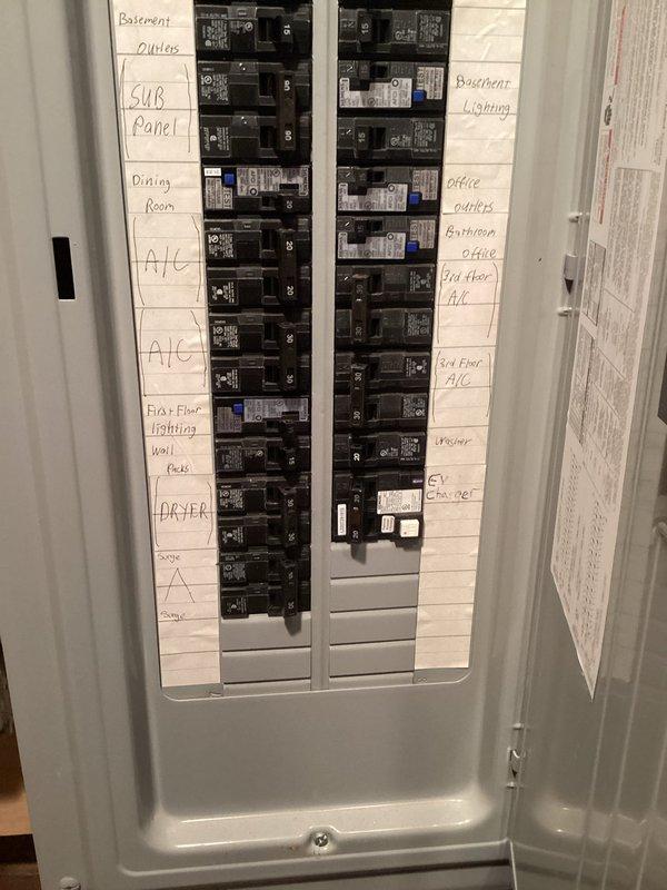 Upgraded existing 240-volt circuit from 20-amp to 50-amp breaker to accommodate increased electrical load requirements. Inspected main electrical panel, verified proper wire gauge compatibility for upgraded amperage, replaced existing breaker with appropriately rated 50-amp double-pole breaker, and confirmed all connections were secure and properly torqued per manufacturer specifications.
