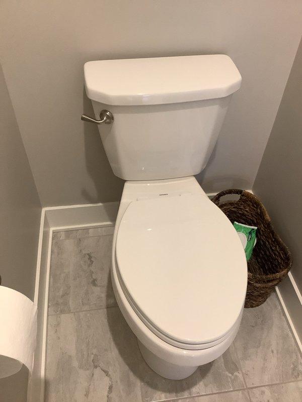 Completed bidet installation in bathroom, verifying proper functionality and compatibility with existing plumbing fixtures. Delivered and stocked six bags of water softener salt from warehouse inventory to customer location.