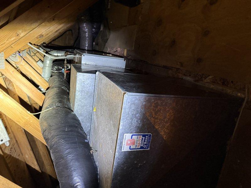 Conducted comprehensive site evaluation for HVAC system replacement at rental property. Assessed existing heat pump and gas furnace installation in attic space, along with exterior condensing unit. Provided detailed estimate options for replacing current heat pump system with new air conditioning and gas furnace configuration per landlord's specifications.