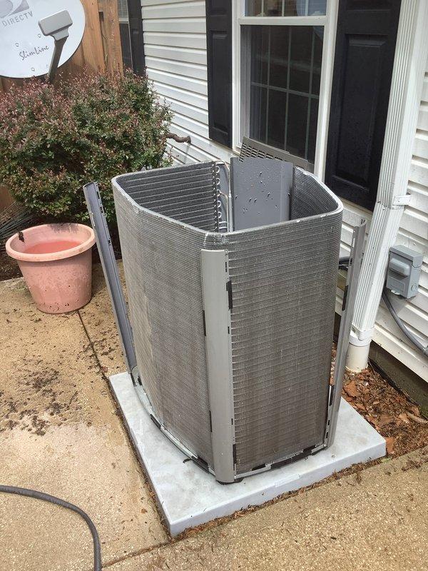 Completed comprehensive AC tune-up and maintenance inspection on a three-year-old residential cooling system. Performed visual inspection of outdoor condenser unit, verified proper compressor operation, examined refrigerant line connections, and assessed condenser coil condition. All components found to be functioning within normal parameters with no immediate service needs identified.