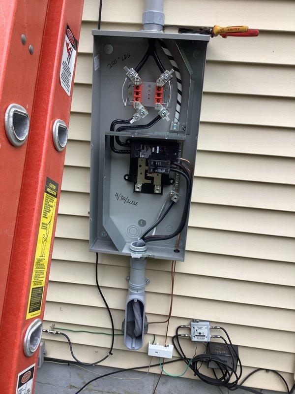 Completed a 125-amp electrical service upgrade at a residential property, including installation of a new meter panel with updated grounding system and exterior disconnect to meet 2023 National Electrical Code requirements. Installed a whole home surge protector for comprehensive electrical protection. Coordinated with utility company for same-day disconnect and reconnection, and obtained required permits and same-day inspection approval. All necessary components including panel hardware and electrical materials were utilized to bring the service up to current code standards.