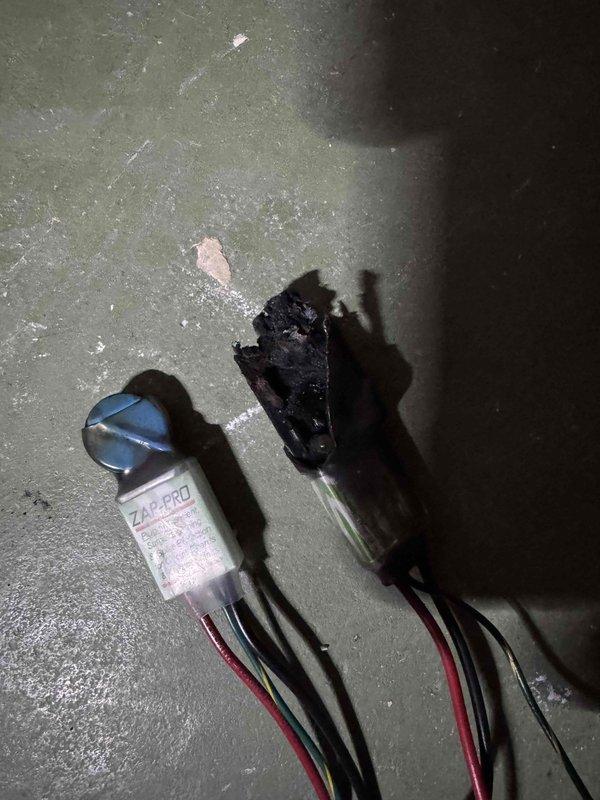 Completed MVP AC maintenance on office cooling system. Replaced failed dual run capacitor (30 MFD, 370V) which showed visible heat damage and charring. Verified all electrical connections, tested system operation, and confirmed unit returned to normal cooling function.