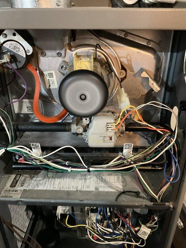 Responded to service call for 5-year-old Lennox furnace experiencing intermittent heating issues and failure to maintain thermostat setpoint following filter replacement. Upon inspection, determined that an incorrect MERV 13 filter was creating excessive static pressure and restricting airflow through the system. Verified proper filter orientation with airflow arrow, inspected blower motor assembly, gas valve, and all electrical connections for proper operation. Educated customer on proper filter selection for their specific unit to prevent airflow restriction and pressure switch complications. System tested through multiple heating cycles and confirmed proper ignition sequence, flame sensing, and temperature rise across heat exchanger.