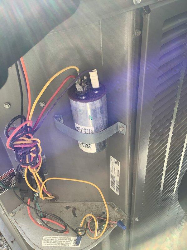 Completed routine cooling system maintenance on Lennox HVAC unit. Inspected and tested capacitor, contactor, and electrical connections in outdoor condensing unit, verified proper operation of all components. Examined condenser coil fins and confirmed system functionality. All equipment found in good operational condition with no issues requiring immediate attention.