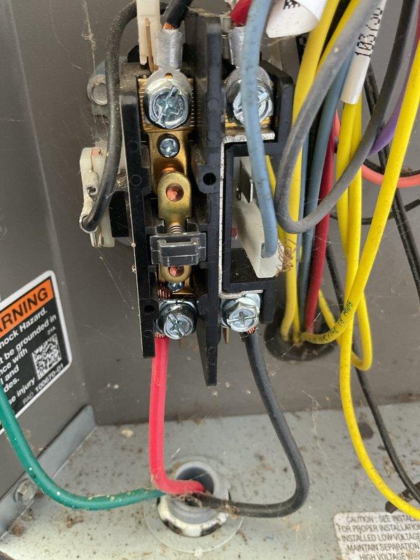 Completed routine MVP cooling maintenance visit on Lennox outdoor condensing unit. Performed comprehensive system inspection including visual examination of condenser cabinet, fan assembly, and electrical connections at terminal block. Unit found in operational condition with all electrical terminations secure and properly connected across multiple circuits. Documented equipment condition through photographic records showing exterior condenser placement, electrical disconnect, and internal wiring configuration at control panel.
