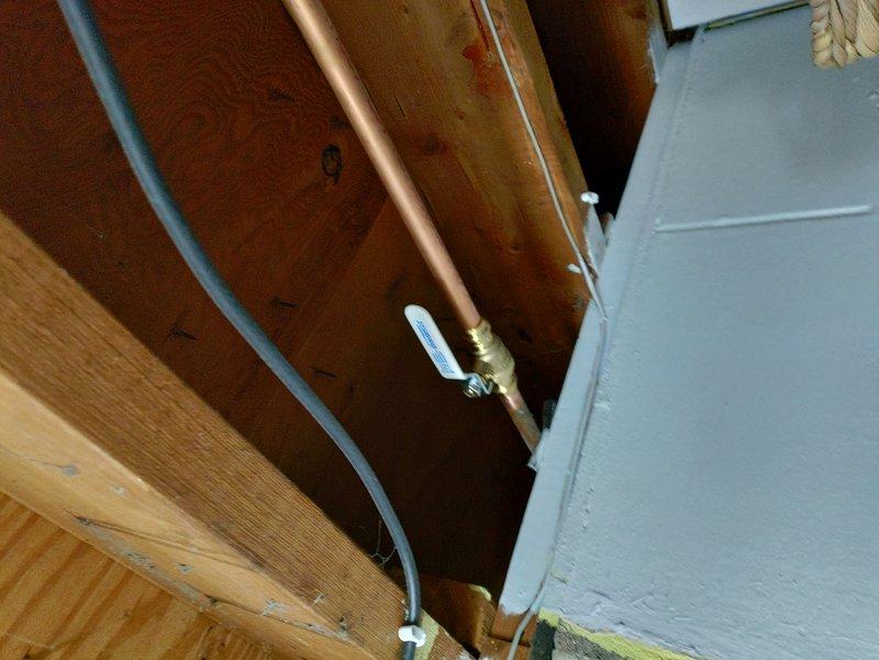 Replaced two exterior hose bibs with frost-free sillcocks to prevent freezing damage during cold weather. Installed new shut-off valves for both fixtures to provide proper isolation and control of water supply. All copper supply lines were properly secured to structural framing with appropriate mounting brackets, and connections were tested for proper operation and leak-free performance.