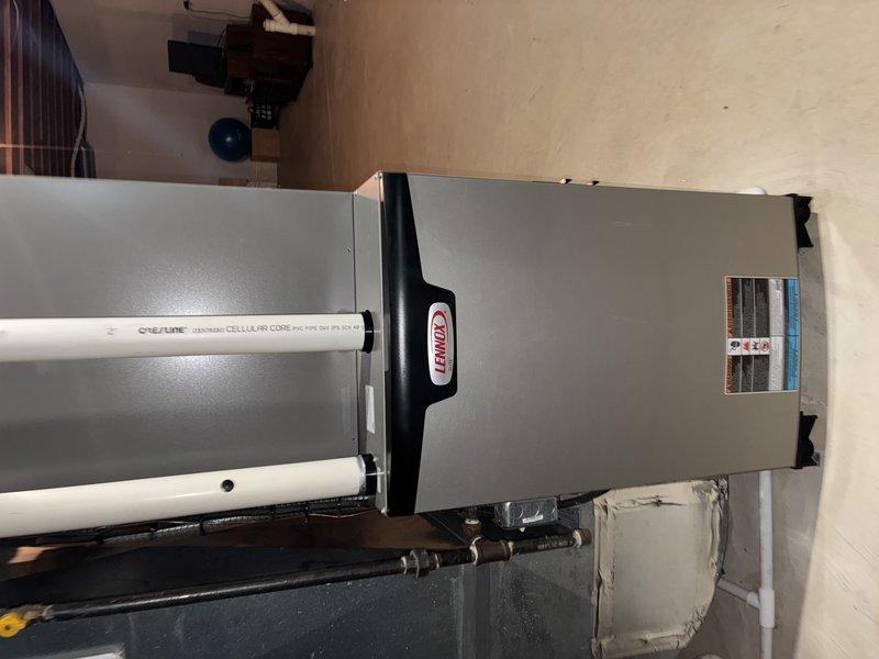 Completed comprehensive tune-up on 9-year-old Lennox HVAC system including furnace and air conditioning components. Performed standard maintenance procedures including inspection of electrical connections at contactor assembly, verification of all wire terminations, filter check, and visual assessment of condensate drainage system and refrigerant lines. All components found operating within normal parameters with no immediate repairs required.