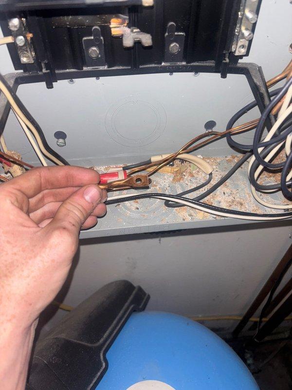 Responded to failed electrical inspection to address multiple code violations. Repaired service disconnect guard that had become detached and installed duct seal at service cable entry point per NEC 225.27. Corrected improper bonding configuration at interior subpanel by relocating grounding electrode conductor to the main service disconnect, as subpanel bonding violates NEC 250.24. Inspected and verified water line bonding system for compliance with 2023 NEC requirements. All corrections completed to bring installation into code compliance for re-inspection.