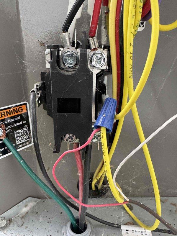 Completed maintenance visit on 2-year-old air conditioning system under MVP agreement. Performed standard preventive maintenance procedures including visual inspection of electrical connections and contactor assembly, verified proper wire terminations and grounding, and tested system voltage readings which measured 73 volts at time of inspection. All components found to be operating within normal parameters with no immediate service needs identified.