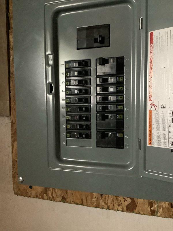 Performed comprehensive electrical inspection of residential circuit breaker panel for prospective homeowner. Examined main panel installation, verified proper breaker configuration across both bus columns, and assessed all visible wiring connections including neutral bar terminations and branch circuit conductors. Documented panel condition with photographic evidence showing Square D breakers, bus bar assembly, and overall system integrity for buyer's evaluation prior to property purchase.