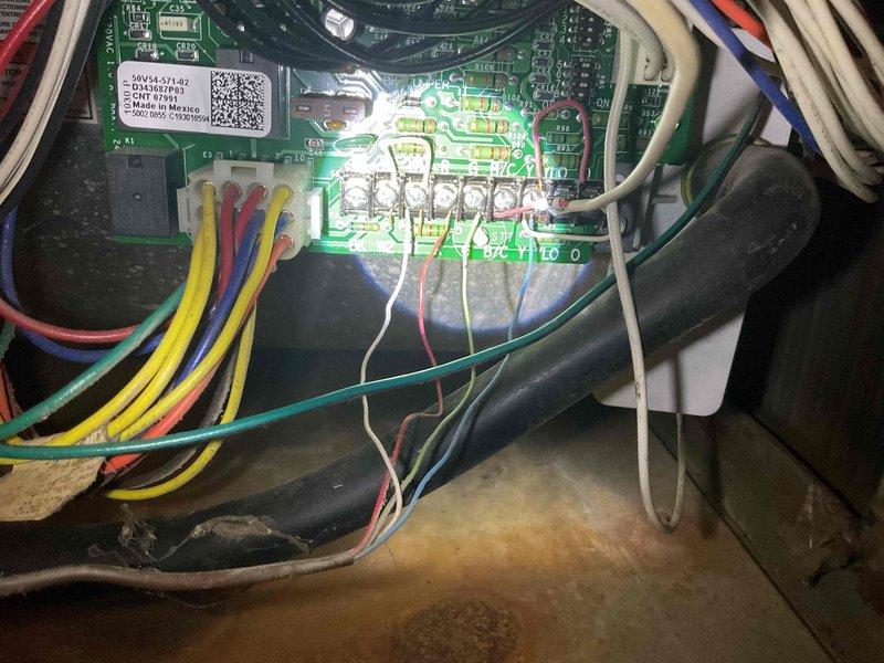 Completed comprehensive cooling tune-up on 6-year-old air conditioning system. Performed standard maintenance inspection including examination of blower motor assemblies, control board connections, and electrical wiring integrity. All components found to be functioning within normal operating parameters, with proper wire terminations at circuit board and motor connections verified. System operational and ready for cooling season.
