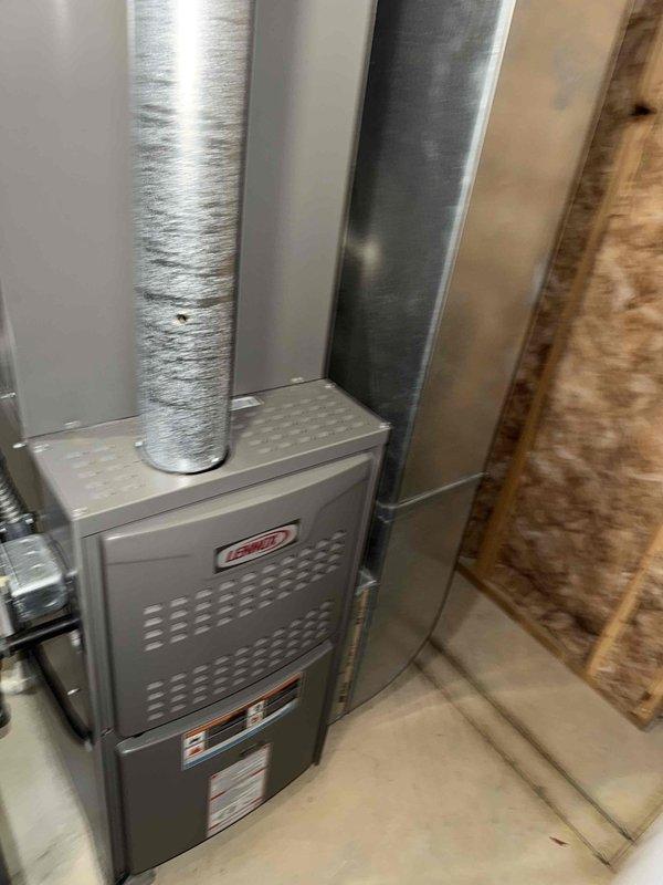 Completed routine preventative maintenance tune-up on a 6-year-old Lennox residential air conditioning system. Performed comprehensive inspection of outdoor condenser unit and indoor furnace components, verified proper airflow through ductwork, checked refrigerant levels, cleaned condenser coils, and confirmed all electrical connections were secure. System operating within normal parameters with no immediate service concerns identified.