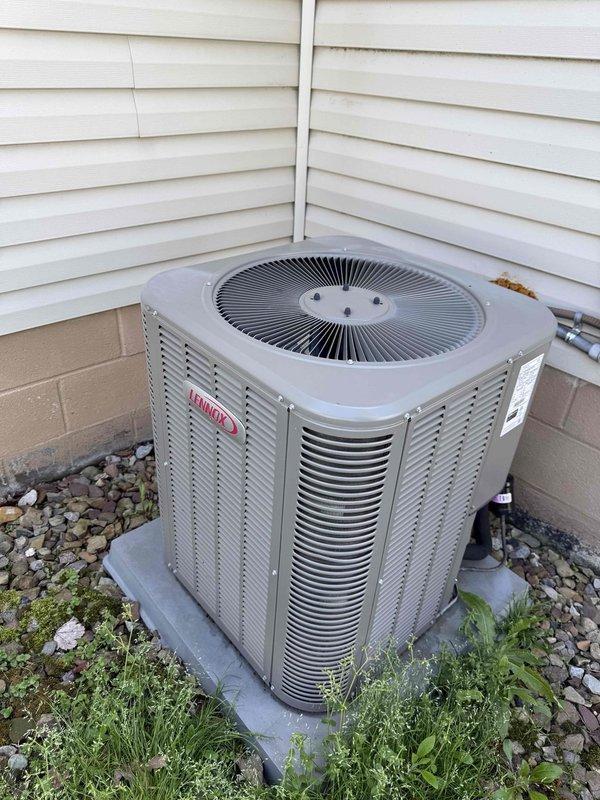 Completed routine preventative maintenance tune-up on a 6-year-old Lennox residential air conditioning system. Performed comprehensive inspection of outdoor condenser unit and indoor furnace components, verified proper airflow through ductwork, checked refrigerant levels, cleaned condenser coils, and confirmed all electrical connections were secure. System operating within normal parameters with no immediate service concerns identified.