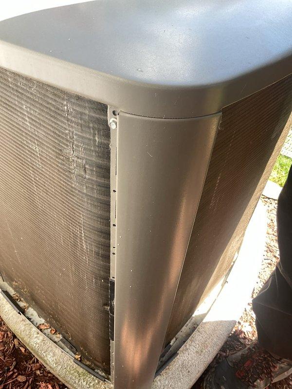 Completed preventive maintenance on 4-year-old air conditioning system. Inspected outdoor condensing unit and indoor air handler, verified proper operation of all components, and checked system airflow. Replaced air filter and assessed ductwork condition for potential cleaning needs.