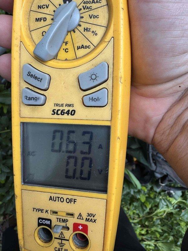 Completed scheduled preventive maintenance on 13-year-old air conditioning system. Performed comprehensive electrical system inspection, verifying all wire connections, terminals, and control board components within the unit's electrical compartment. Utilized digital multimeter to test and document electrical readings, confirming proper voltage and system operation. All safety controls, capacitors, and electrical connections found secure and functioning within normal parameters. Unit operating efficiently with no issues identified.