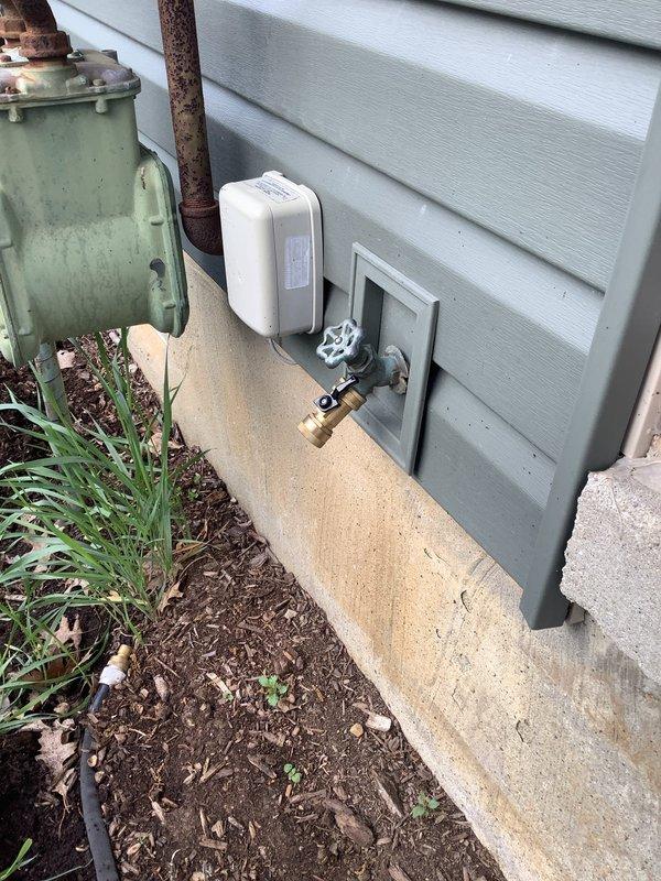 Replaced two exterior hose bibs on a 50-year-old residential property due to severe corrosion and deterioration from prolonged weather exposure. Installed new frost-free sillcocks with updated shut-off valves, connecting to existing copper supply lines in the basement utility area, ensuring proper drainage and freeze protection for the outdoor water fixtures.