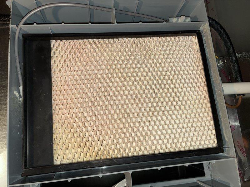 Completed scheduled heating maintenance visit on 6-year-old HVAC system. Inspected and serviced furnace components, verified proper operation of Aprilaire humidifier unit mounted in ductwork system, and replaced air filter showing signs of dust accumulation. All equipment operating within normal parameters upon completion.