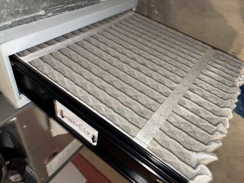 Performed routine maintenance on 8-year-old air conditioning system, including inspection of air handler unit and control board functionality. Evaluated ductwork system for potential cleaning needs and verified proper filter installation and system operation. All components found to be in satisfactory working condition with no immediate service requirements identified.