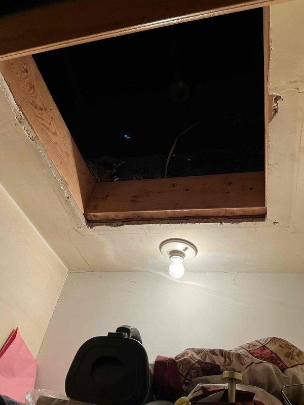 Conducted on-site assessment for complete HVAC system replacement involving a water boiler and 20-year-old air handler located in attic space. Accessed attic through interior closet opening to evaluate existing ductwork infrastructure and air handler condition, confirming ductwork is present and suitable for new equipment installation. Documented current equipment configuration and attic access point for upcoming replacement project scheduled for early May.