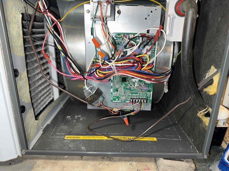 Completed BS-MVP cooling maintenance visit on 3-year-old residential air conditioning system. Performed comprehensive inspection of air handler unit, verified proper operation of control board and electrical connections, checked blower motor assembly and ductwork connections for secure mounting and airflow integrity. All components operating within normal parameters with no deficiencies noted at time of service.