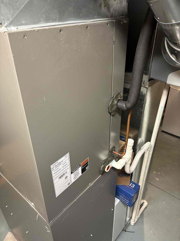 Completed scheduled MVP cooling maintenance visit on residential Lennox air conditioning system. Performed comprehensive inspection of indoor air handler unit and outdoor condensing unit, verifying proper operation of all components. Checked refrigerant lines, electrical connections, and condensate drainage system. All equipment found operating within normal parameters. System tested and confirmed cooling efficiently with no issues identified.