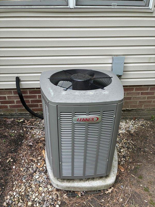 Completed scheduled MVP cooling maintenance visit on residential Lennox air conditioning system. Performed comprehensive inspection of indoor air handler unit and outdoor condensing unit, verifying proper operation of all components. Checked refrigerant lines, electrical connections, and condensate drainage system. All equipment found operating within normal parameters. System tested and confirmed cooling efficiently with no issues identified.