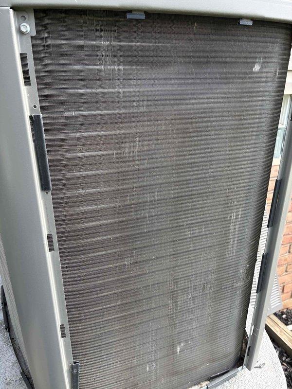 Completed routine cooling system maintenance on a 4-year-old air conditioning unit. Contacted customer 30-40 minutes prior to arrival as requested for the scheduled 8 AM-1 PM service window. Performed comprehensive tune-up including inspection of condenser coil, which showed accumulation of dirt and debris on fins. Verified system operation and measured supply air temperature at 45.2°F, confirming proper cooling performance. Reviewed maintenance findings and explained system condition to ensure customer understanding of equipment status.