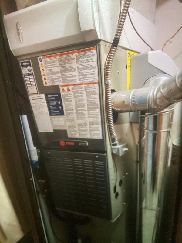 Completed routine cooling maintenance on Trane HVAC system. Performed comprehensive tune-up inspection including control board diagnostics, relay testing, and electrical connections verification. System operational and functioning properly with all components tested and confirmed in good working condition.