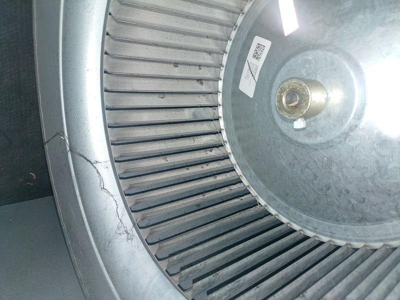 Completed scheduled air conditioning maintenance visit for MVP customer. Performed comprehensive system inspection including evaporator coil examination, which showed normal copper tube oxidation and clean finned coil assembly with proper refrigerant line connections. Inspected blower wheel assembly, noting moderate dust accumulation on blades and housing that is typical for routine maintenance interval. All components photographed and found to be operating within normal parameters.