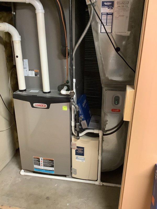 Completed annual air conditioning maintenance on a 3-year-old Lennox residential cooling system. Performed comprehensive inspection of outdoor condenser unit and indoor evaporator coil, checked refrigerant levels and electrical connections, cleaned components as needed, and verified proper system operation. All equipment found to be functioning within manufacturer specifications with no issues identified.