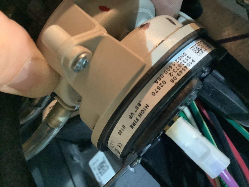 Responded to furnace lockout issue with error code that would clear when access panel was removed. Upon arrival, performed diagnostic testing and measured supply air temperature at 72°F. Inspected inducer motor assembly and associated wiring connections, which appeared to be the source of the intermittent fault. Determined that door safety switch was likely causing nuisance shutdowns due to improper contact or alignment. Verified all electrical connections were secure and tested system operation through multiple cycles with panel properly installed to confirm reliable operation without further error codes.