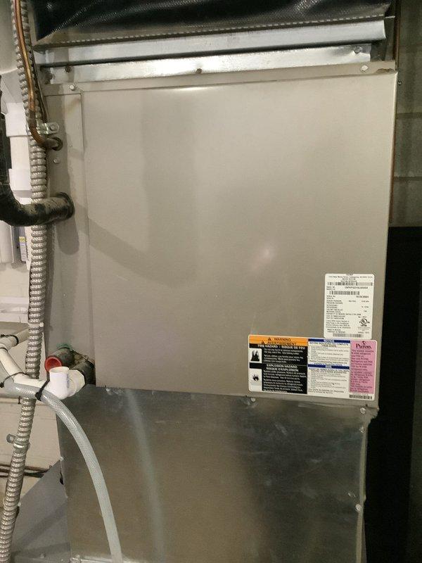 Completed MVP cooling maintenance visit on 14-year-old residential HVAC system that had been rescheduled from previous date. Performed standard preventive maintenance inspection of furnace, air handler, ductwork, and associated components including humidifier system. All equipment found operating within normal parameters with proper labeling and safety stickers intact.