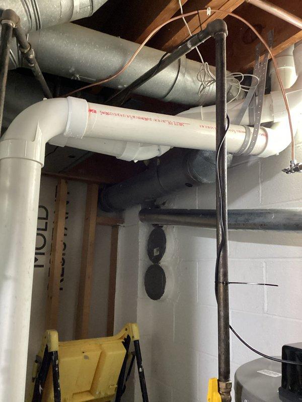 Completed system diagnostics and confirmed all operational parameters within normal range. Identified and repaired leaking flue joints by replacing damaged sections with new 3-inch PVC components, including two elbows, two couplings, and approximately 5 feet of pipe to restore proper venting integrity and ensure safe exhaust operation.