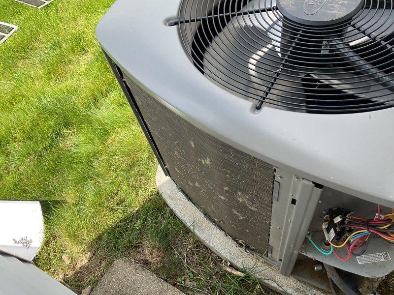 Completed preventive maintenance cooling visit on 7-year-old air conditioning system. Inspected outdoor condenser unit, verified fan operation and electrical connections, and evaluated interior air filtration system. All components found operating within normal parameters with filters available for replacement as needed.
