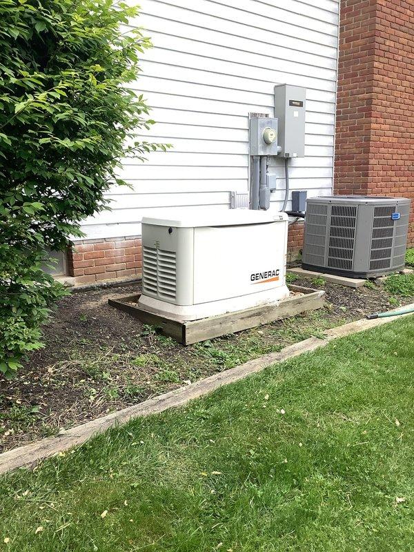 Performed routine maintenance on a Generac Guardian 22kW standby generator (Serial #3010672364). Completed oil change, replaced air filter, and checked battery fluid levels. Verified all systems operational and unit ready for reliable backup power service.