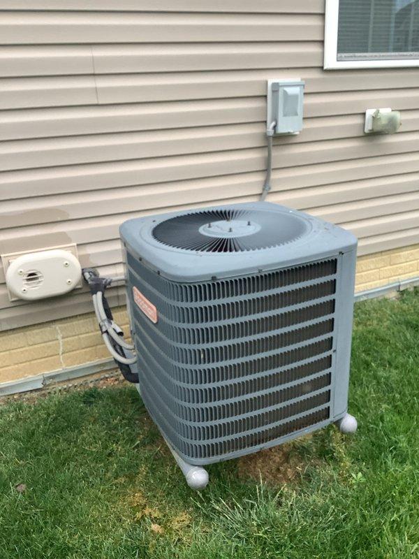 Completed seasonal cooling system tune-up on 11-year-old residential air conditioning unit. Performed comprehensive inspection of outdoor condenser unit, verified proper operation of compressor and condenser fan motor, checked electrical connections and capacitor functionality, and confirmed refrigerant line connections were secure. Unit is operating within normal parameters and ready for summer cooling season.
