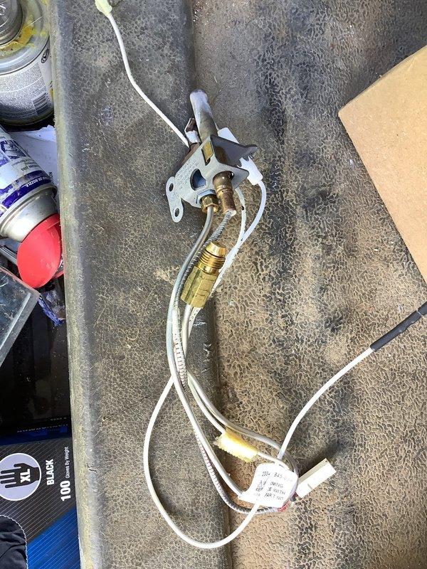 Responded to service call for water heater malfunction with suspected thermocouple failure. Upon inspection, diagnosed faulty thermocouple preventing pilot light from remaining lit. Removed and replaced defective thermocouple assembly with new component. Tested pilot light ignition and main burner operation to confirm proper function. Verified gas valve operation and ensured all connections were secure. Unit restored to normal operation with pilot staying lit and burner cycling properly.
