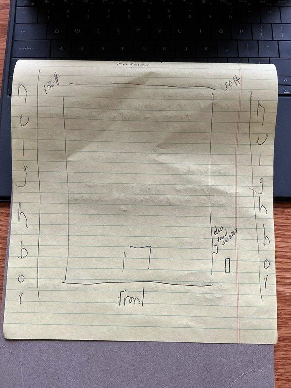 Completed electrical estimate for Generac generator installation at residential property. Assessed basement utility area with existing plumbing and HVAC infrastructure to determine optimal generator placement and electrical routing. Documented site conditions including exposed joists, copper water lines, and ductwork for installation planning. Created preliminary layout sketch indicating property boundaries and proposed equipment location. Customer enrolled in 5-year extended warranty program with promotion code 0034981787, valid through June 2026.