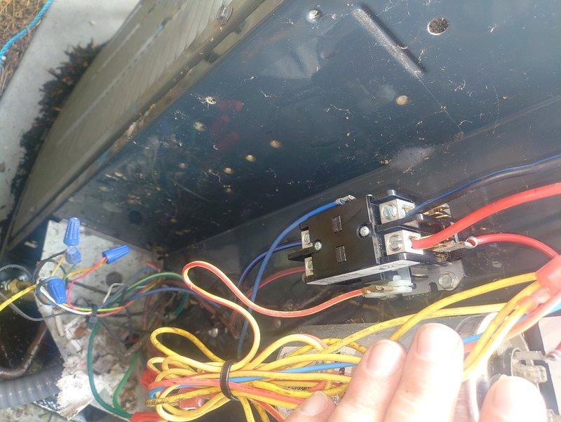 Responded to no cooling complaint on 10-year-old air conditioning system. Found compressor not running while blower motor operated normally. Diagnosed failed capacitor as root cause of compressor failure. Replaced defective capacitor with new unit, verified proper electrical connections, and tested system operation. Confirmed compressor engaged properly and unit returned to normal cooling operation upon completion.