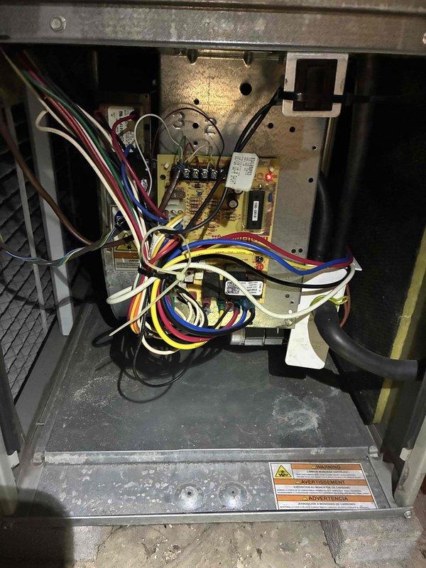 Completed preventative maintenance inspection on residential air conditioning system for MVP customer. Verified system temperatures using digital thermometer, recording supply air temperature of 45.0°F at the evaporator coil, which indicates proper cooling performance. Inspected internal electrical components, wiring harnesses, and control board for proper connections and operation; all components found to be functioning within normal parameters with no immediate service needs identified.