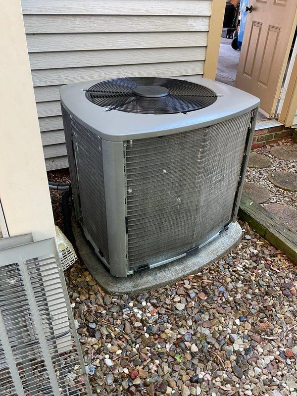 Completed seasonal preventative maintenance on 7-8 year old residential air conditioning system for MVP member. Performed comprehensive inspection of outdoor condenser unit, cleaned coils and components, verified proper airflow at interior supply registers, and confirmed system operation within manufacturer specifications.