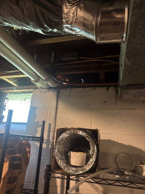 Installed 480-volt AC circuit and power wiring infrastructure to support HVAC system operation. Work included routing electrical conductors through attic space and basement utility area, establishing proper circuit protection, and ensuring compliance with electrical code requirements for high-voltage air conditioning equipment. All connections were secured, tested for proper voltage and phase balance, and verified operational upon completion.